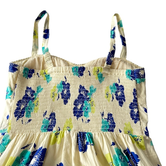 🌻4/$20 American Eagle Outfitters Cotton Cream Floral Print Lined Sundress Small - Picture 9 of 13